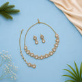 Ruby Necklace Set With Tikka