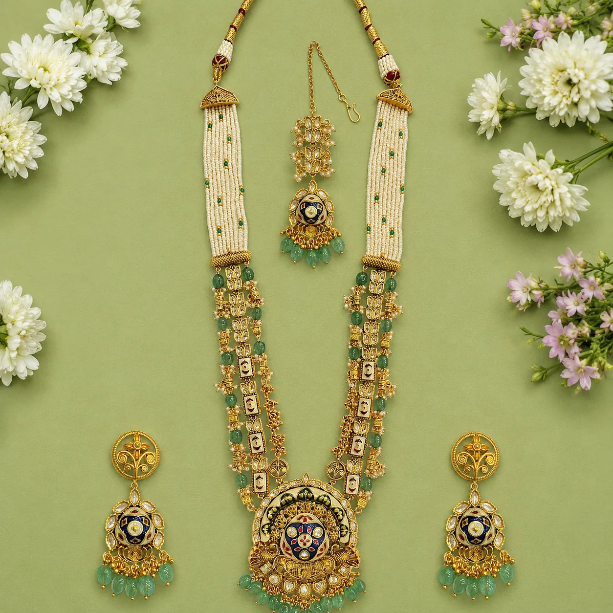 Meenakari Long Set