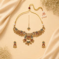 Golden Oxidised Necklace Set