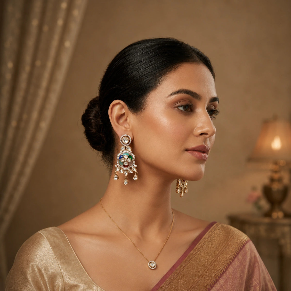 Cubic Zircon & Multi Earrings