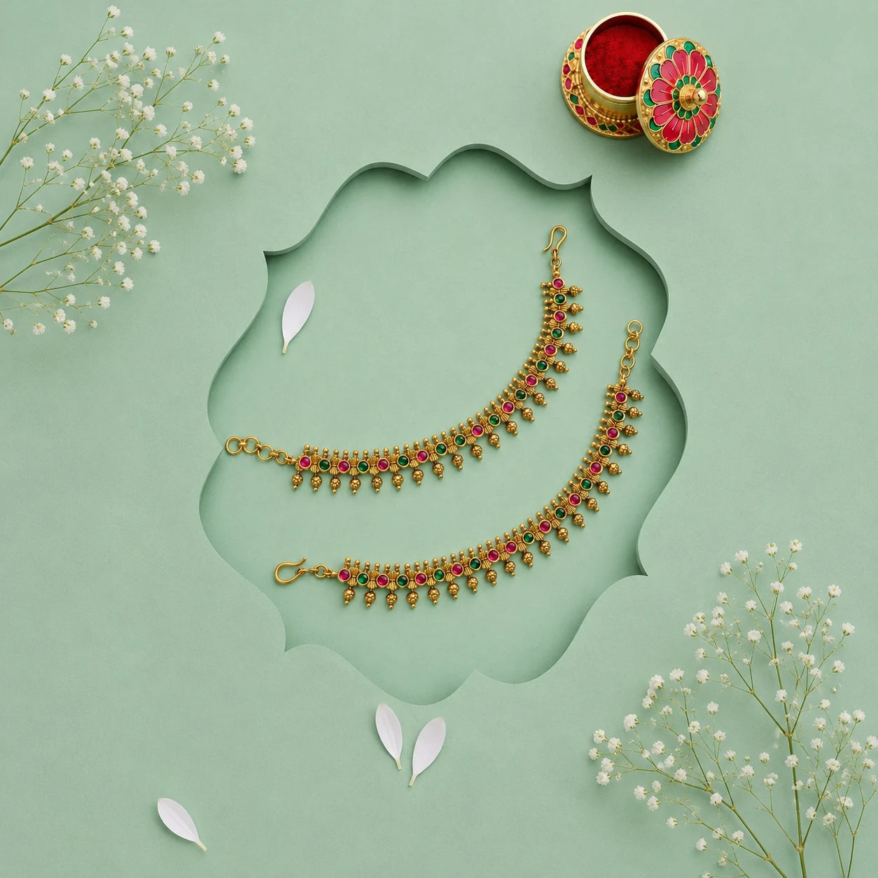 Ruby Emerald Kaan Chain