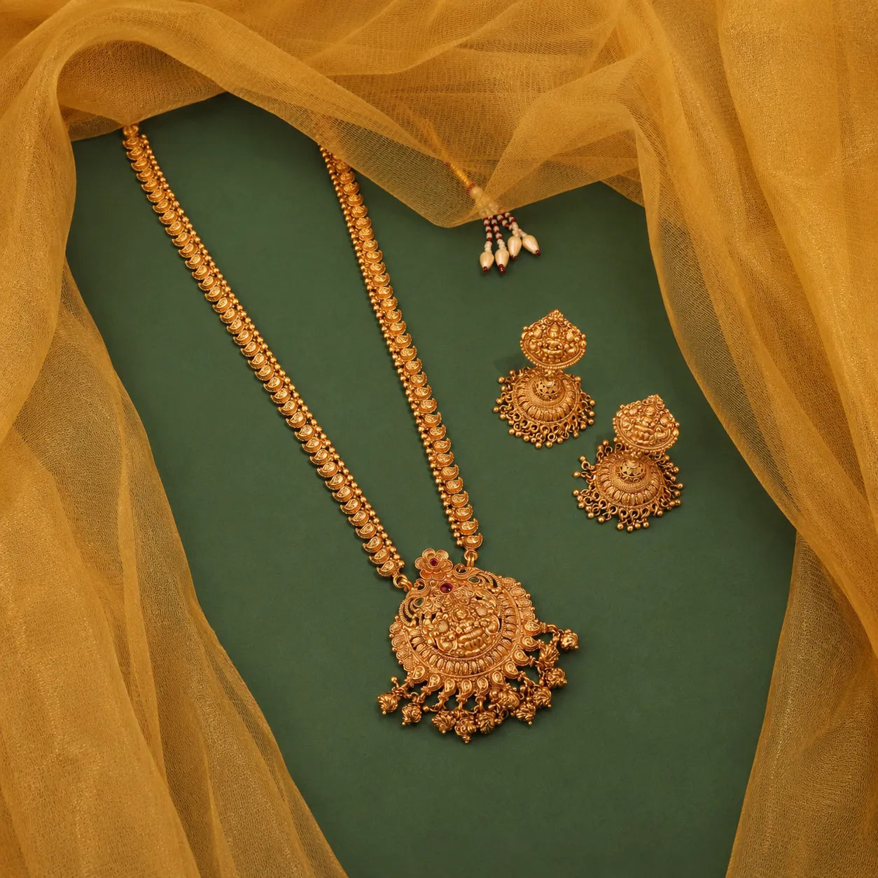 Golden Oxidised Long Set