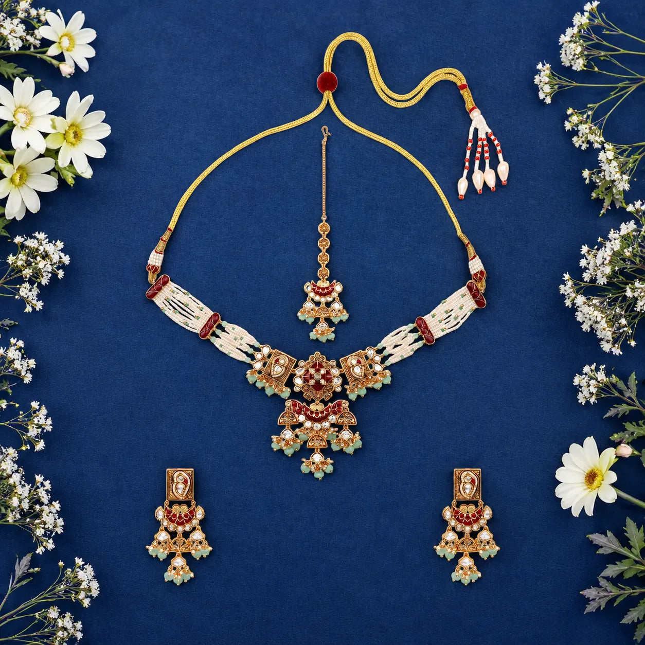 Bandhani Necklace Set