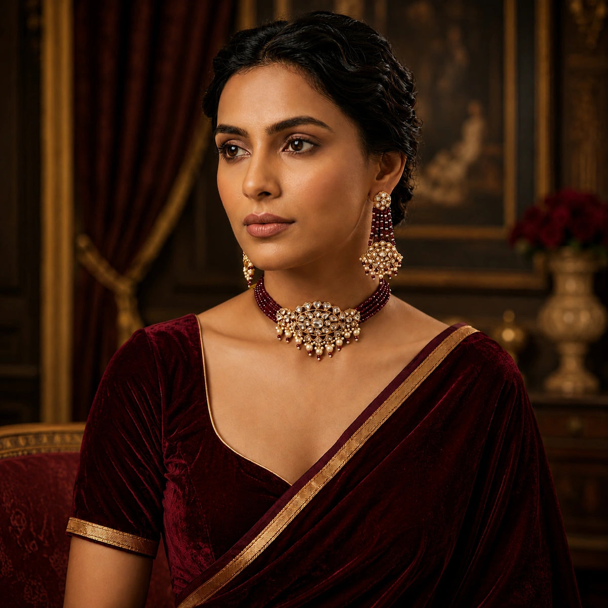 Bandhani Choker Set