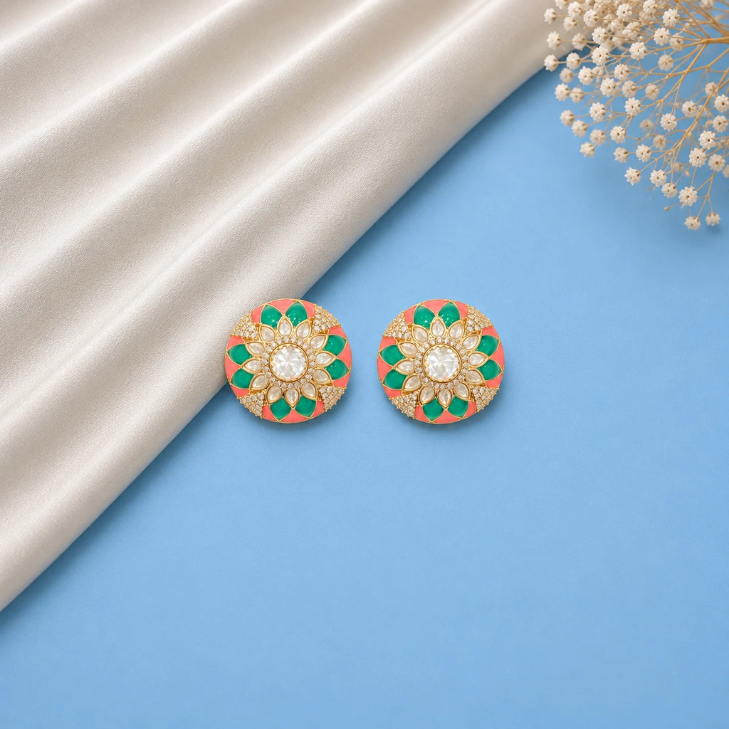 Mint With Pink Meena Tops