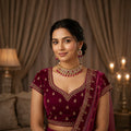 Choker Set With Ruby Hanging