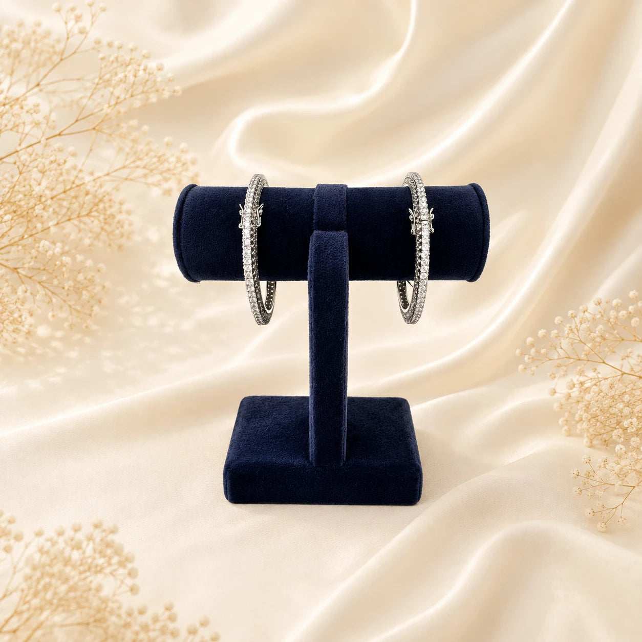 White Rhodium Bangles