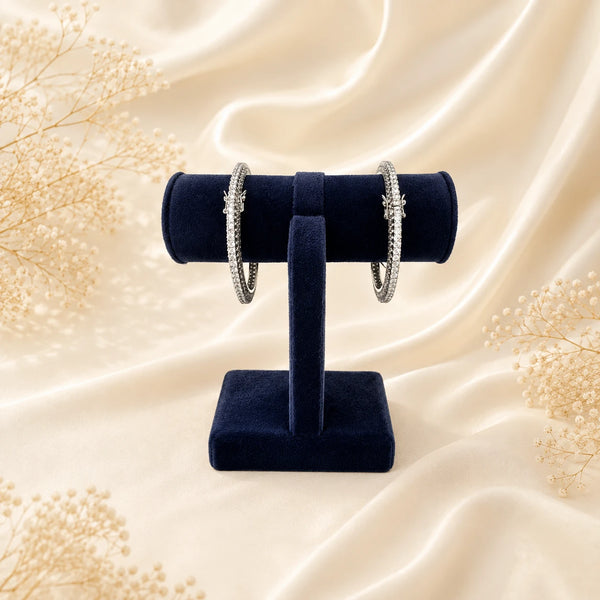 White Rhodium Bangles